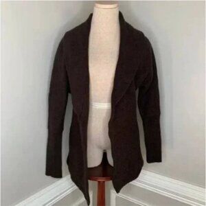 Club Monaco Short Brown Wool Shawl Collar Sweater Jacket Size Medium